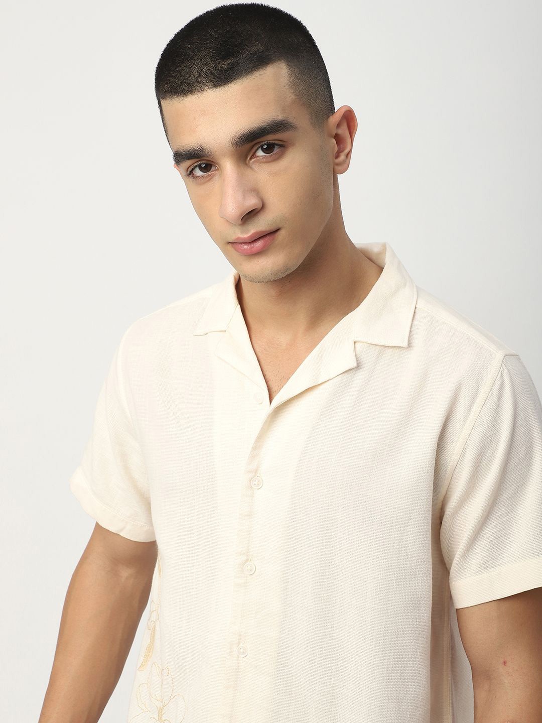 

R&B Men Opaque Casual Shirt, Beige