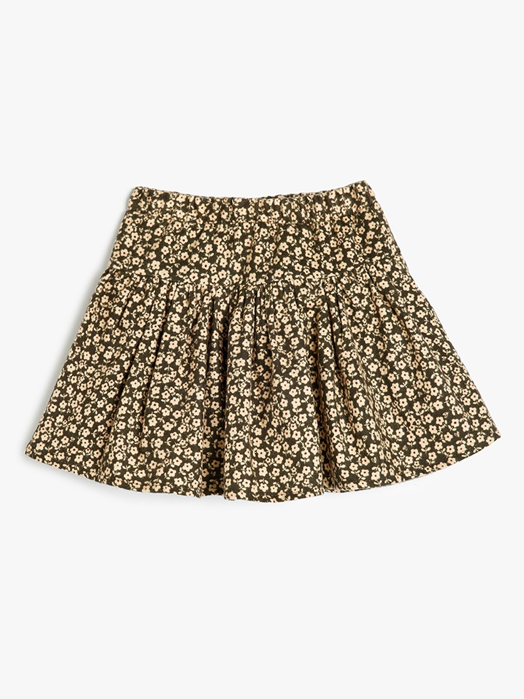 

Koton Infant Girls Printed Pure Cotton Flared Midi Skirt, Green