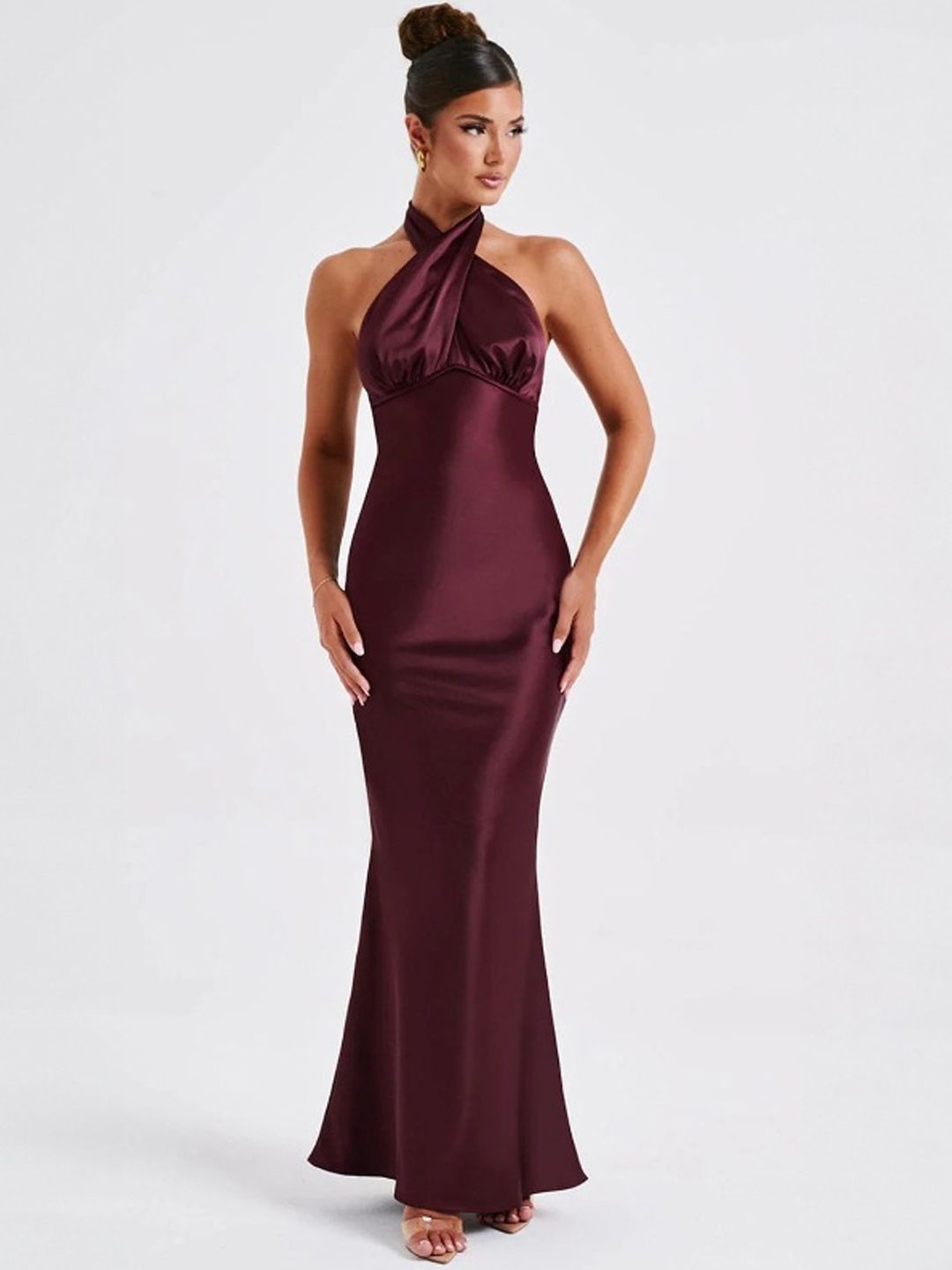 

StyleCast Halter Neck Maxi Dress, Na