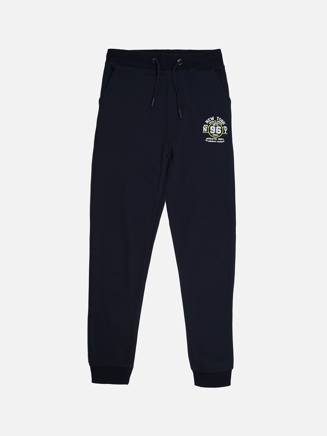 

Billion Boys Cotton Mid-Rise Regular Fit Joggers, Navy blue