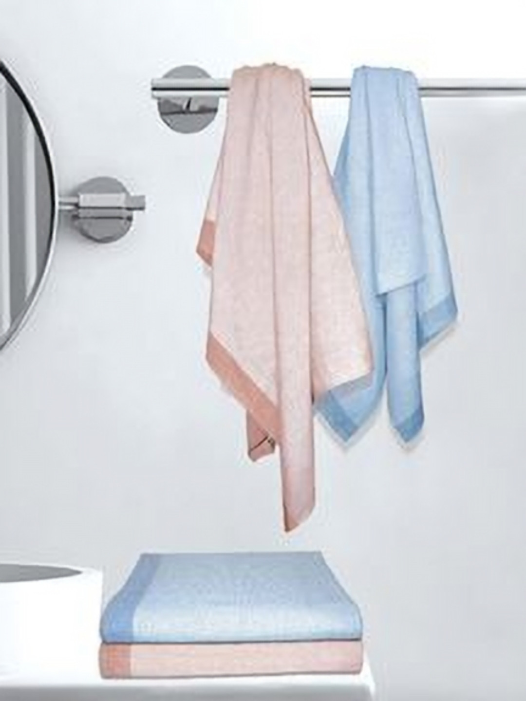 

Athom Living Blue & Brown 4 Cotton 210 GSM Bath Towel
