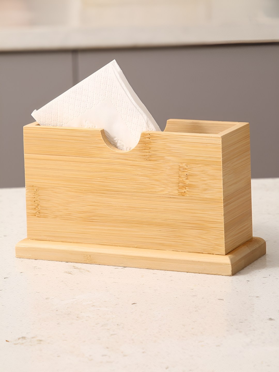 

HOKIPO Brown Bamboo Tissue Holders