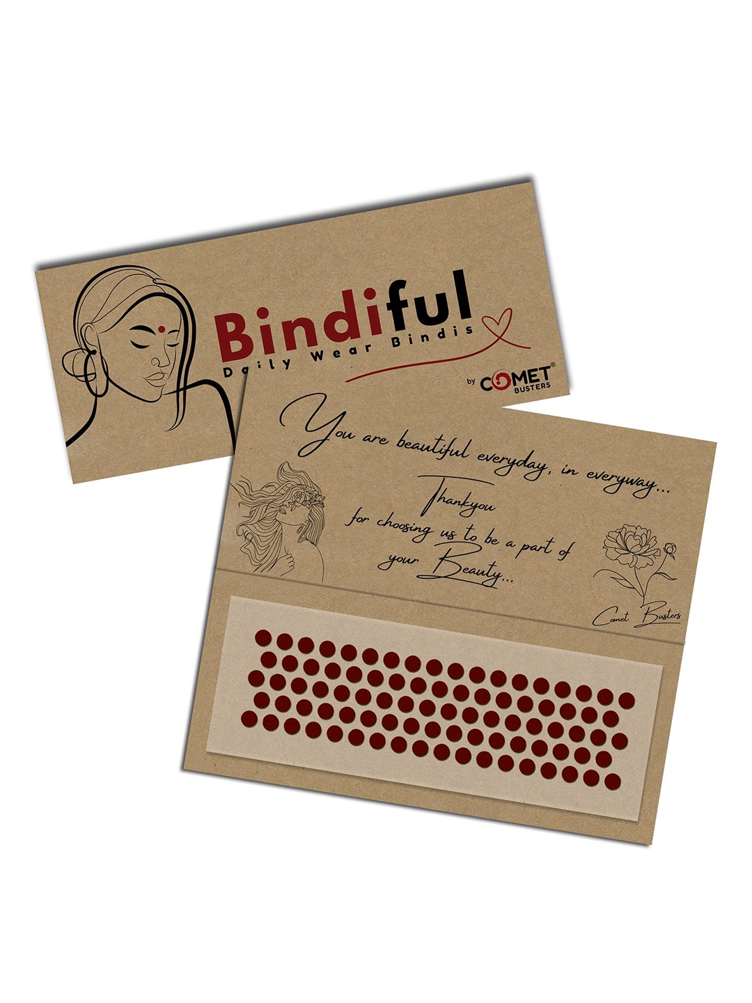 

Comet Busters Traditional Designer Bindi - Maroon