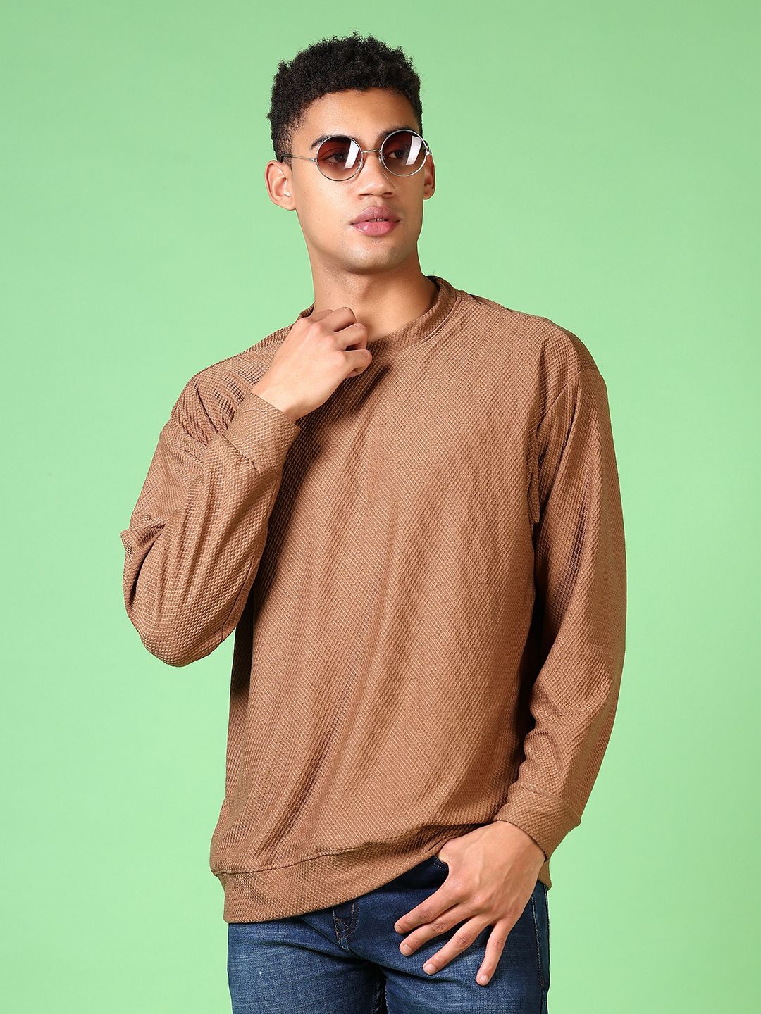 

V-Mart Men Sweatshirt, Khaki
