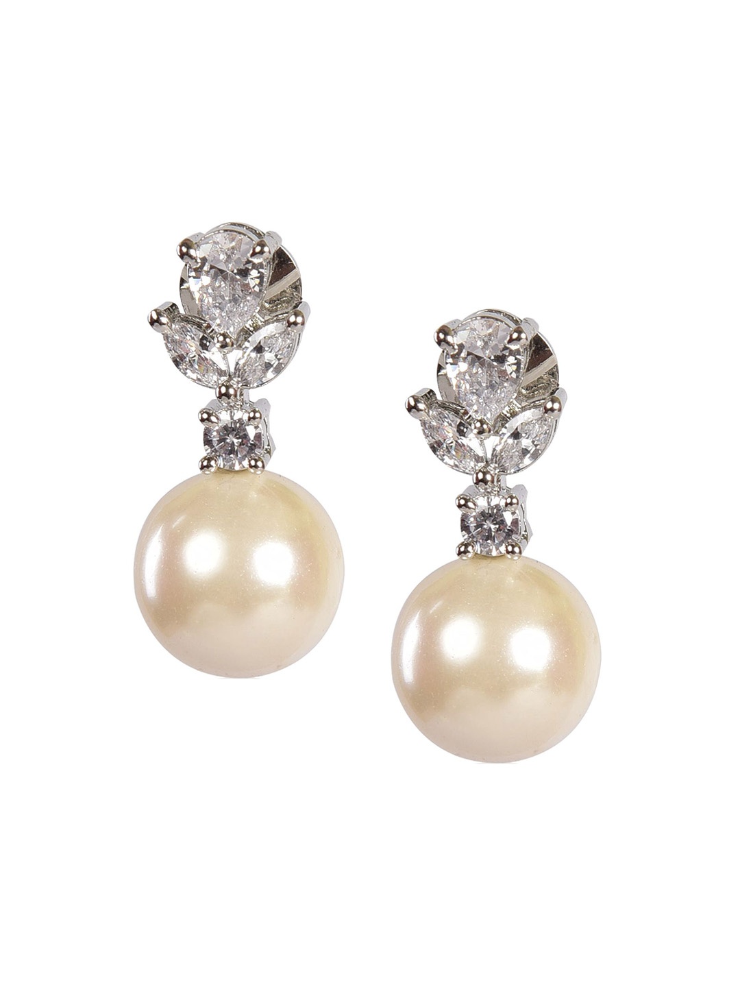

Advitya by Shreya Classic Studs Earrings, Off white