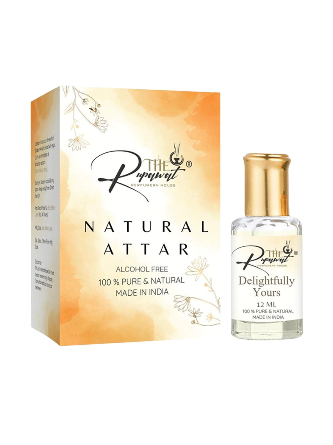 

THE RUPAWAT Perfumery House Delightfully Yours Pure & Natural Alcohol Free Attar - 12 ml, Transparent