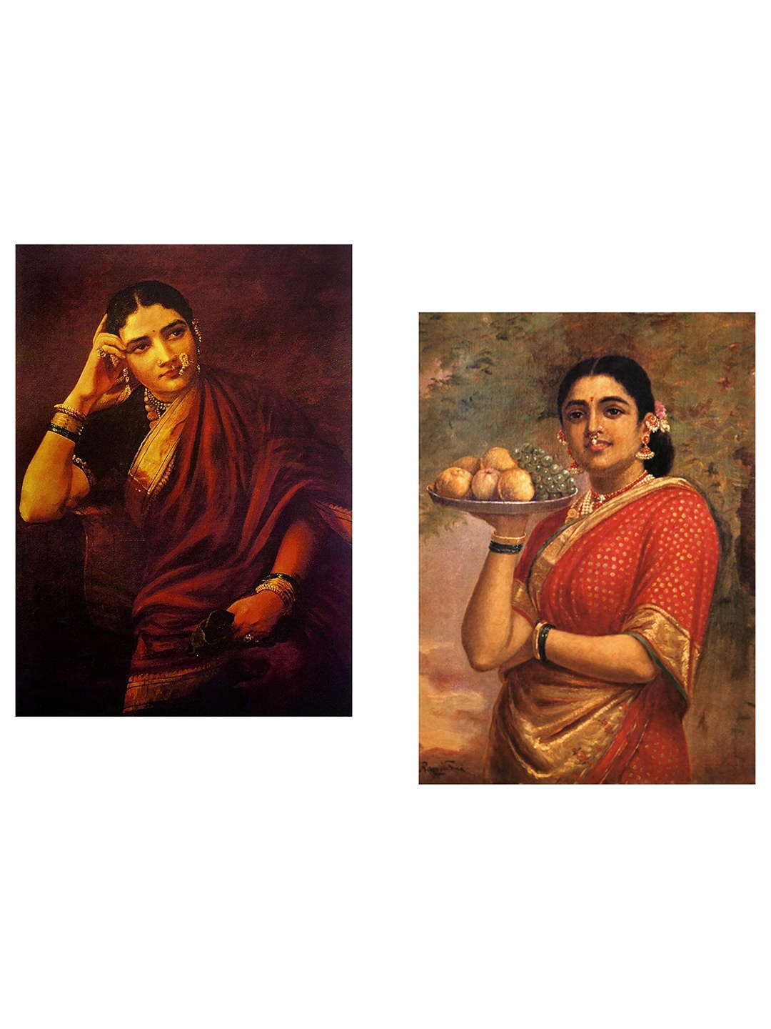 

Adventures India Brown & Red 2 Piece Wooden Painting Wall Arts