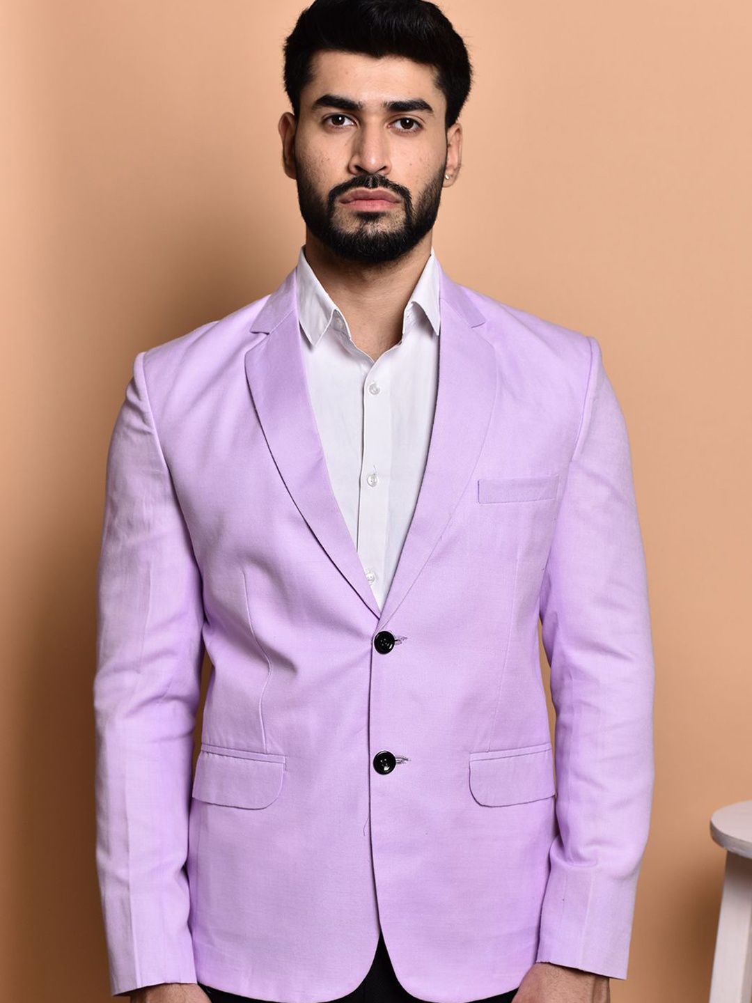 

PRINTINDIA Single Breasted Blazer, Lavender