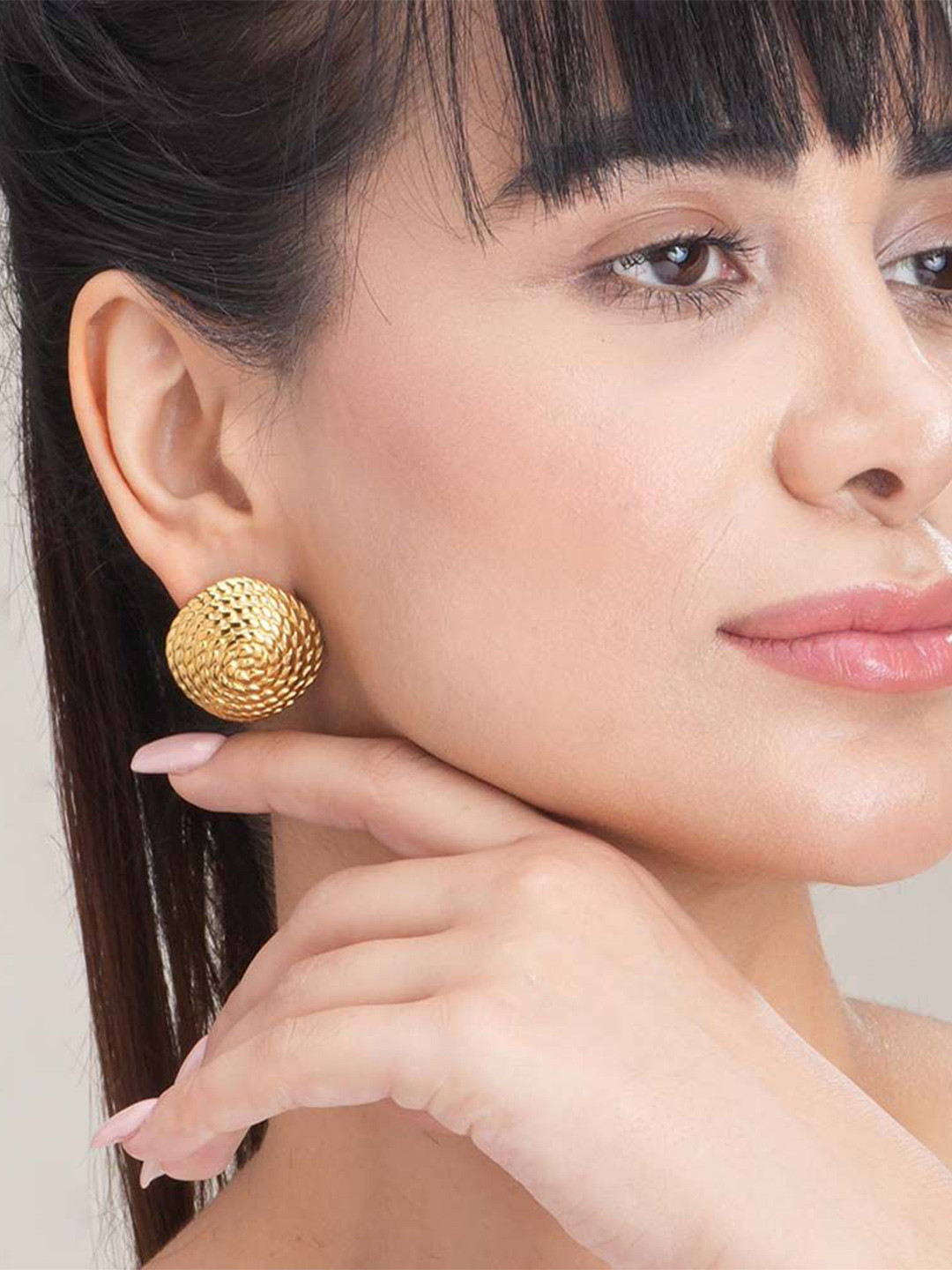 

PALMONAS Classic Studs Earrings, Gold