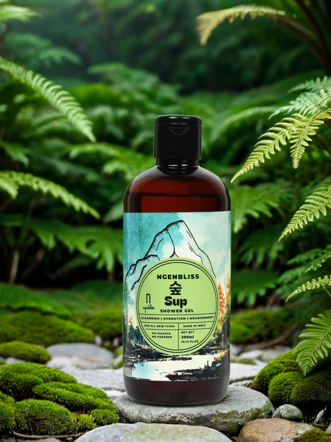 

NGENBLISS Sup Shower Gel For Deep Cleansing - 300 ml, Transparent