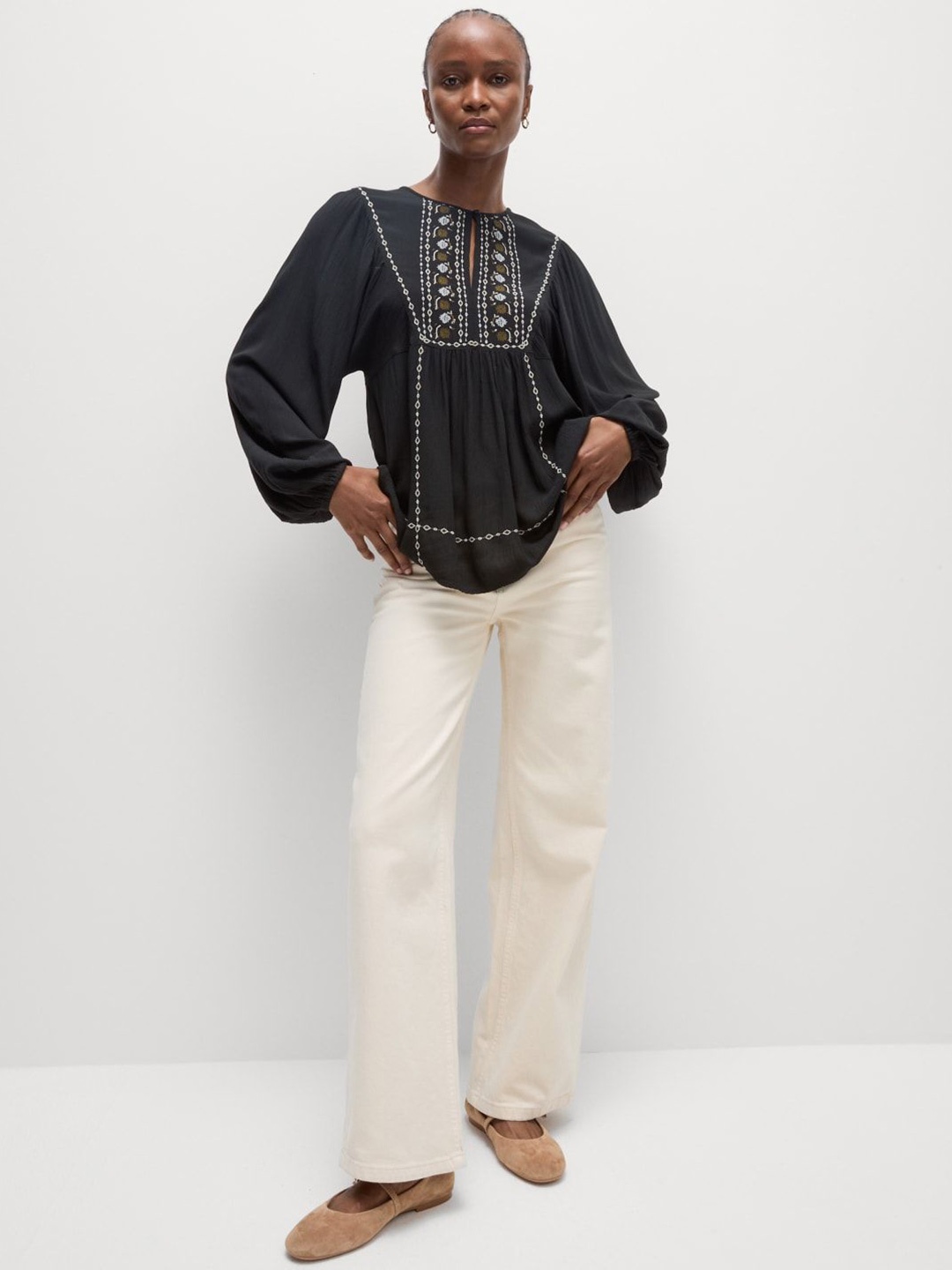 

Marks & Spencer Embellished Top, Black