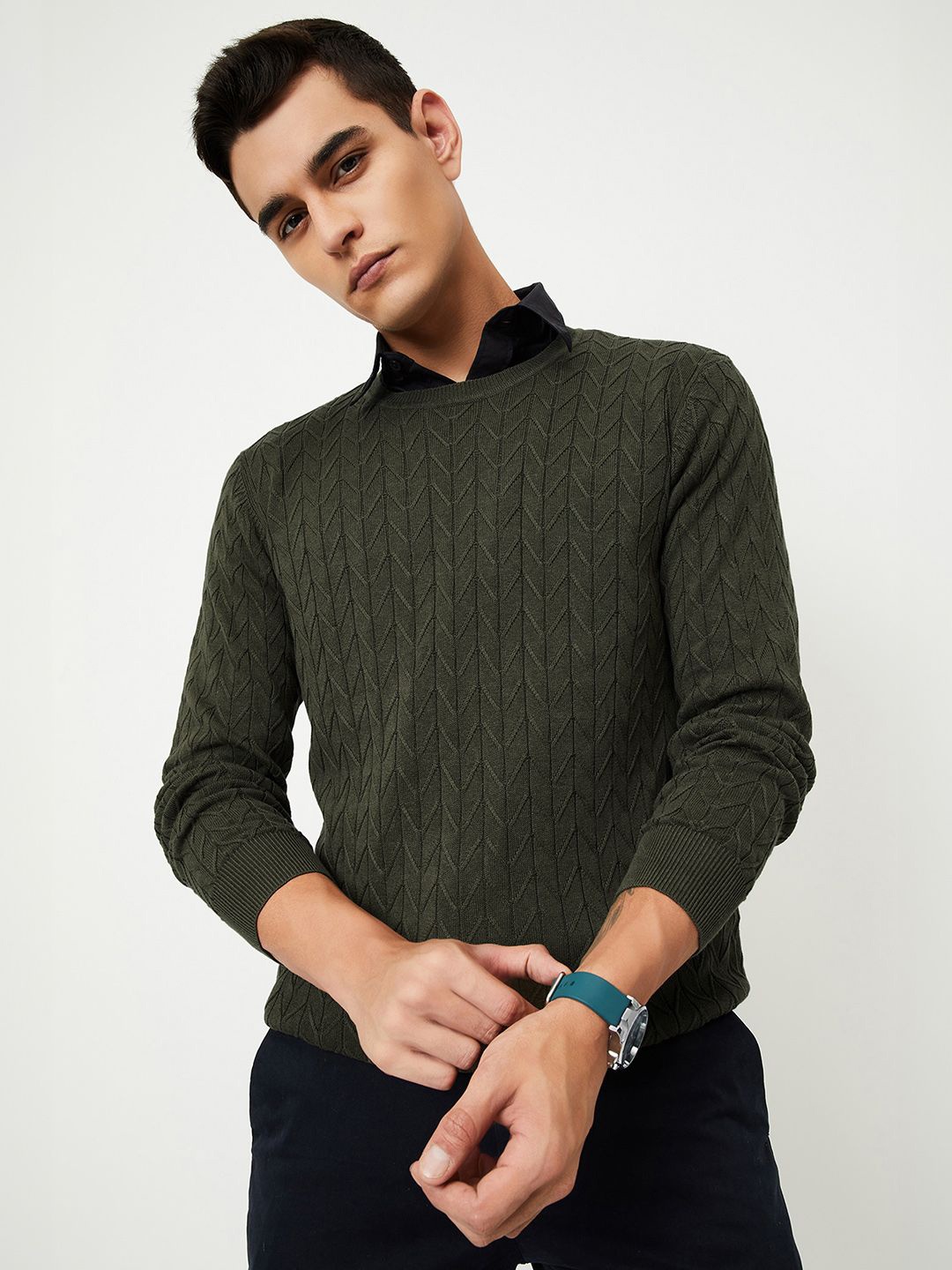 

max Men Pullover, Green