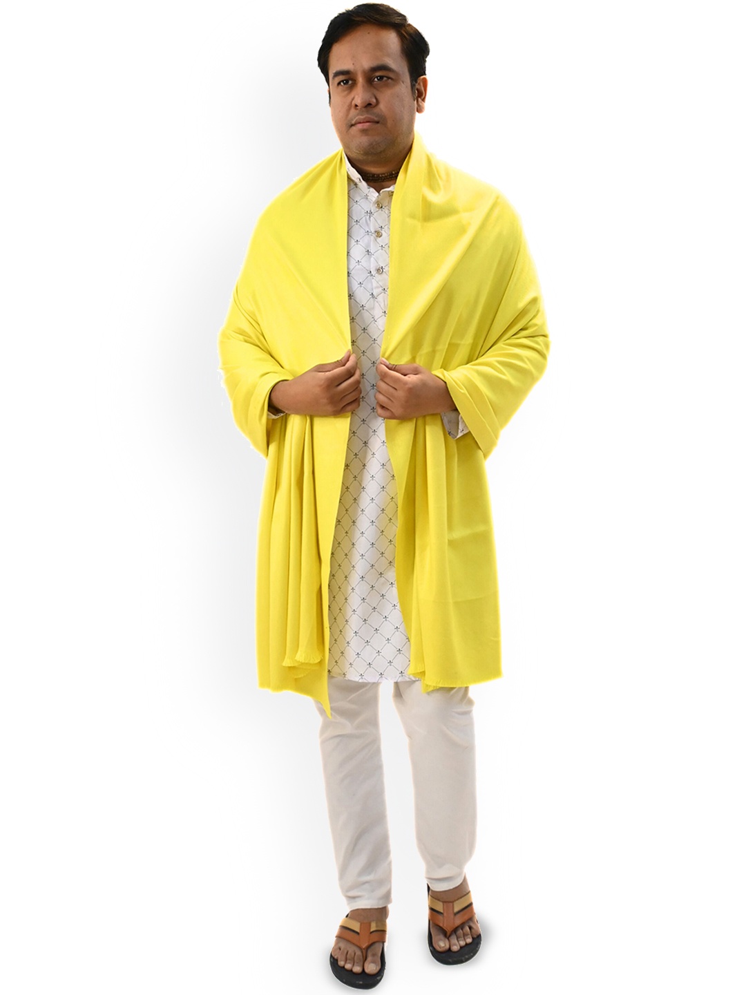 

Vrinde Men Shawl, Yellow