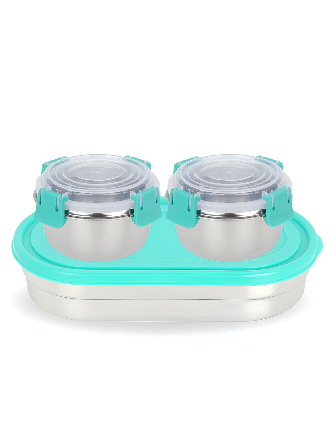 

Speedex Green 3 Pieces Stainless Steel Easy to Clean Lunch Box