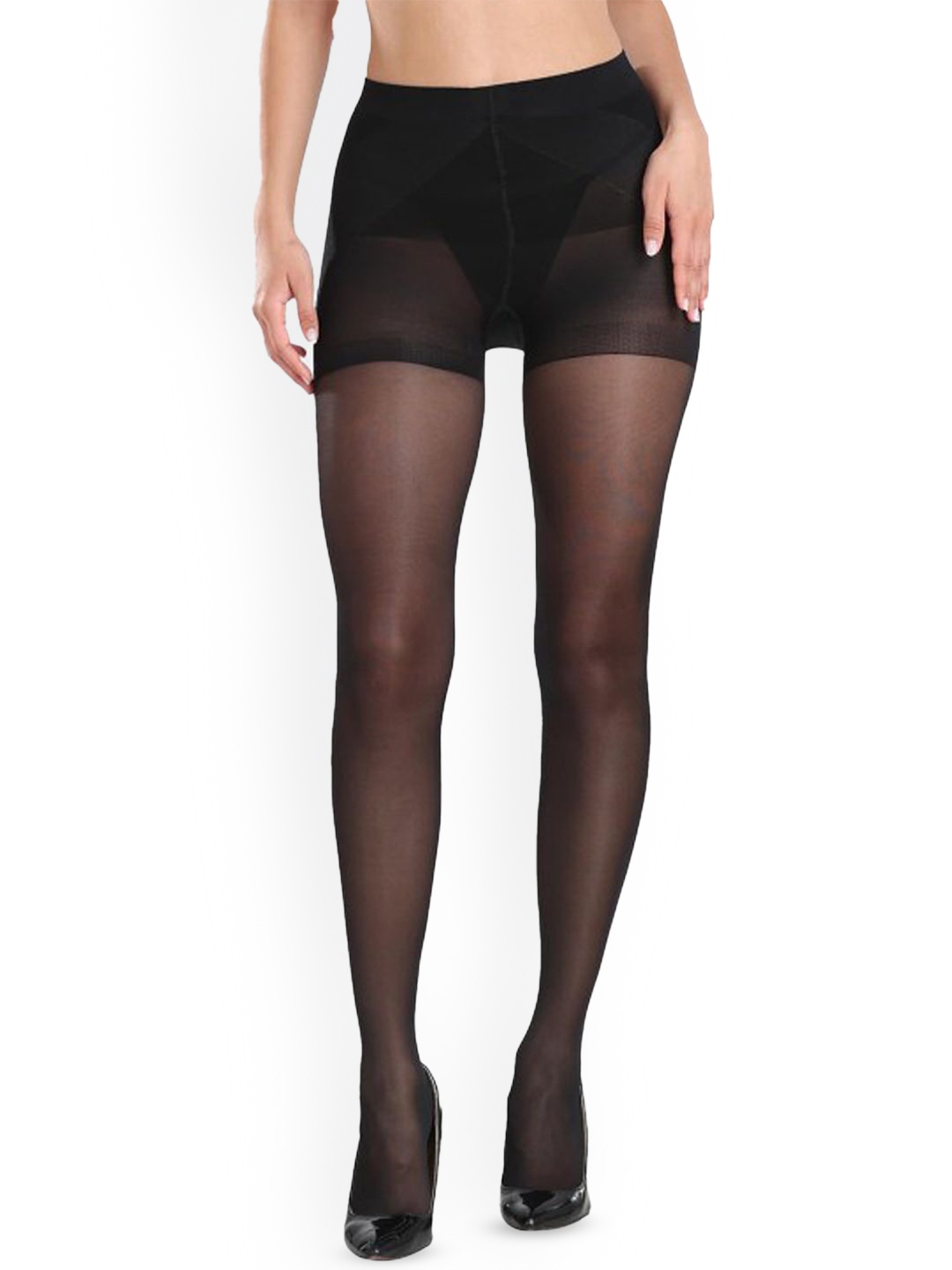 

Softwrap High-Rise Semi Sheer Stockings, Black