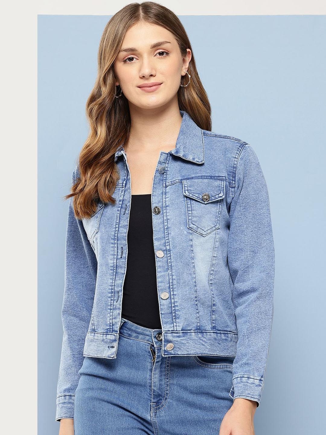 

The Roadster Lifestyle Co Embellished Cotton Denim Jacket, Blue