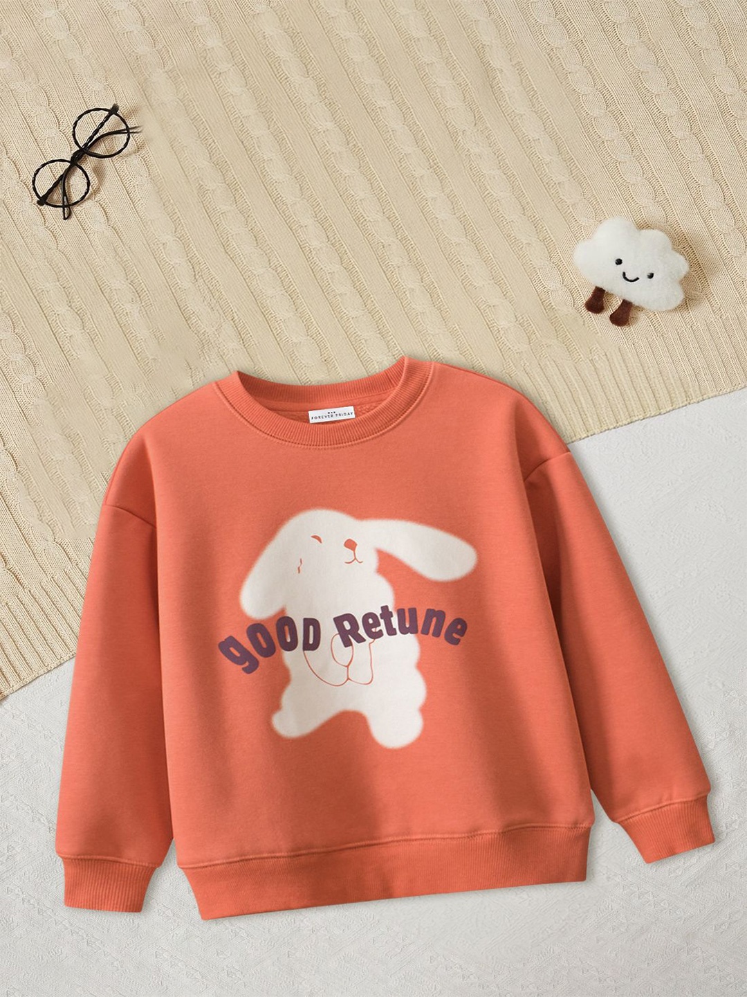 

FOREVER FRIDAY Boys Printed Sweatshirt, Orange