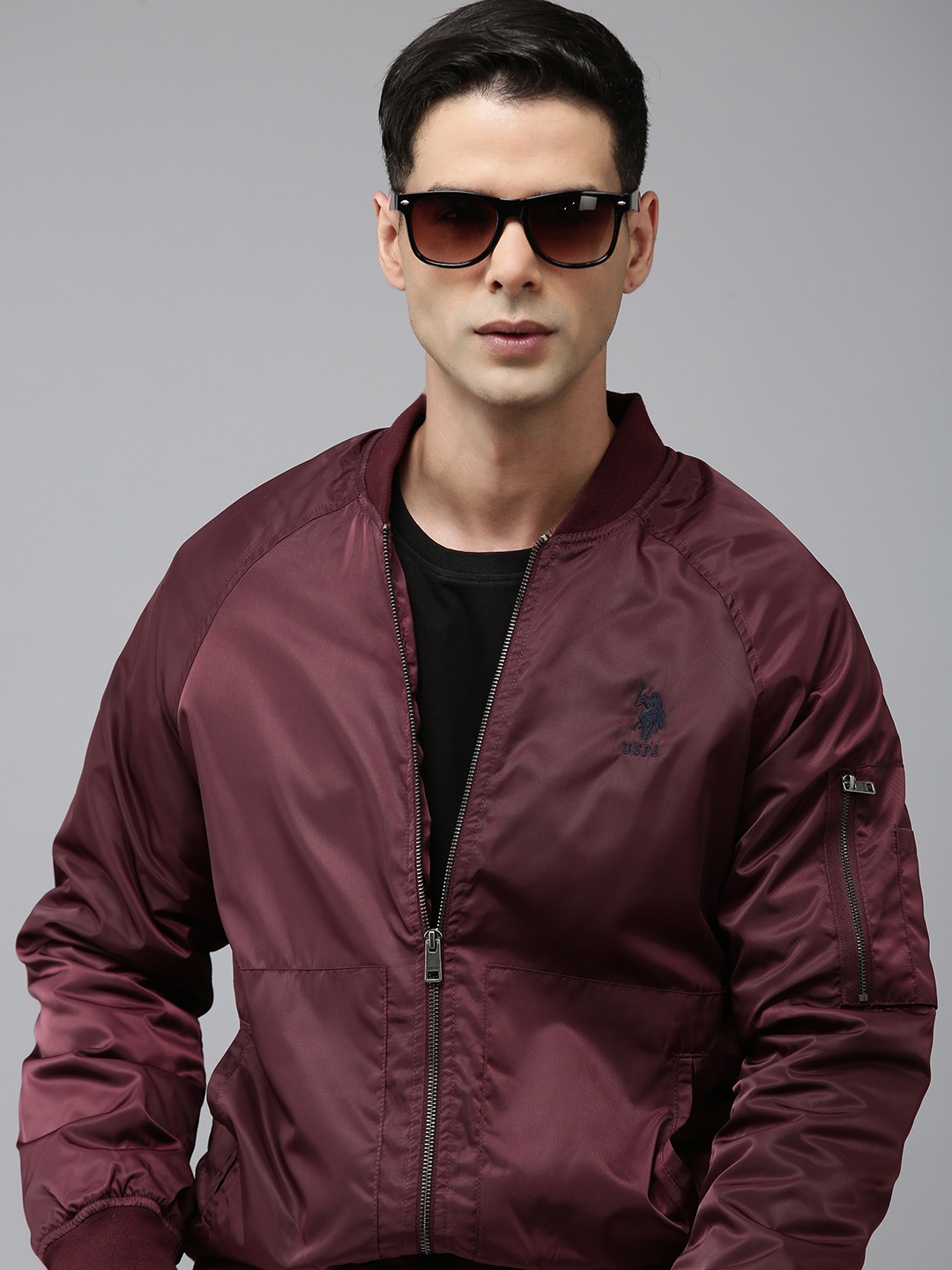 

U.S. Polo Assn. Bomber Jacket, Burgundy