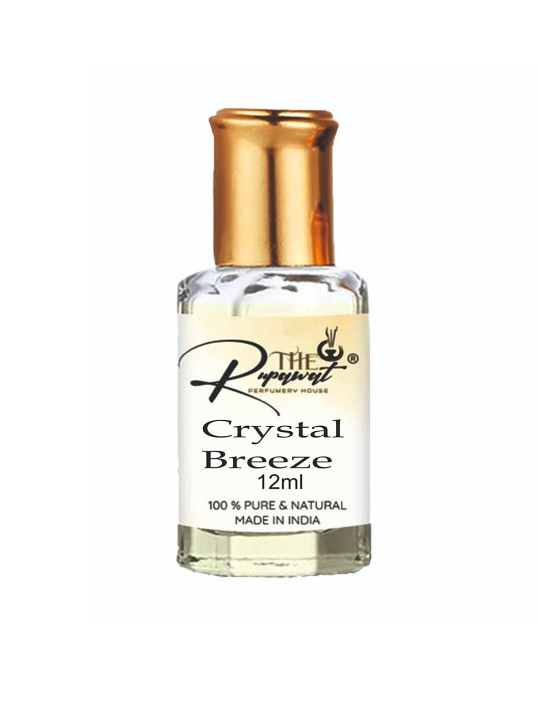 

THE RUPAWAT Perfumery House Crystal Breeze Natural & Pure Alcohol Free Attar- 12 ml, Transparent