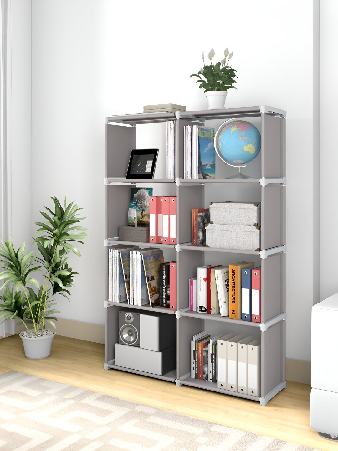 

Decent Hut Grey 10 Shelves Storage BookShelf