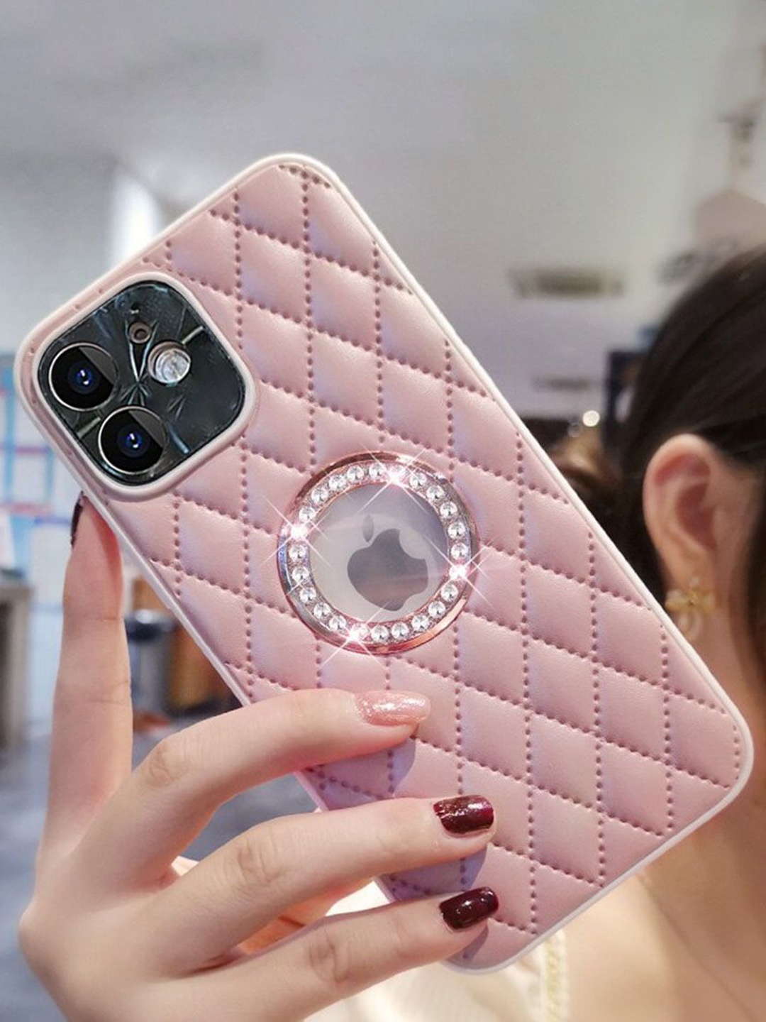 

Luxury Kase Solid Printed iPhone 11 Back Case Mobile Accessories, Pink