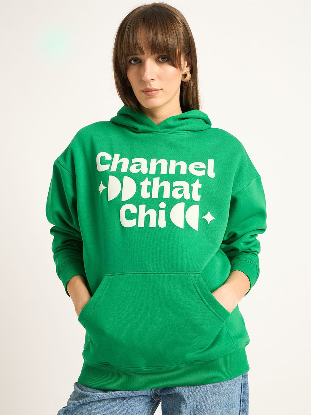 

FEMMELLA Women Hooded Sweatshirt, Green