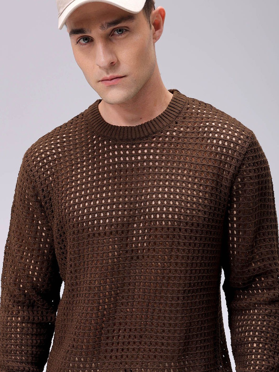 

The Indian Garage Co Men Longline Pullover, Brown