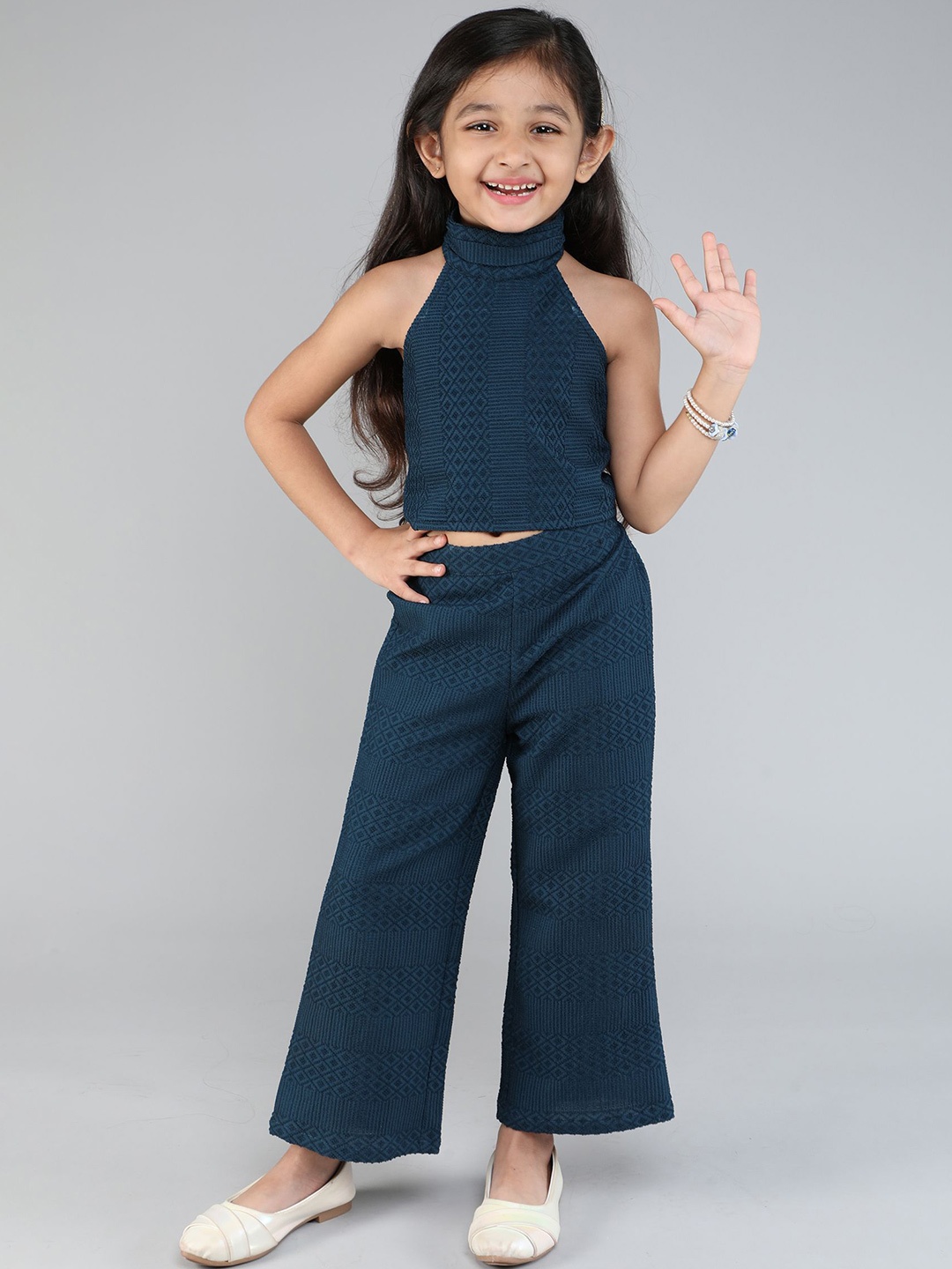 

taffykids Girls Top with Trousers, Teal