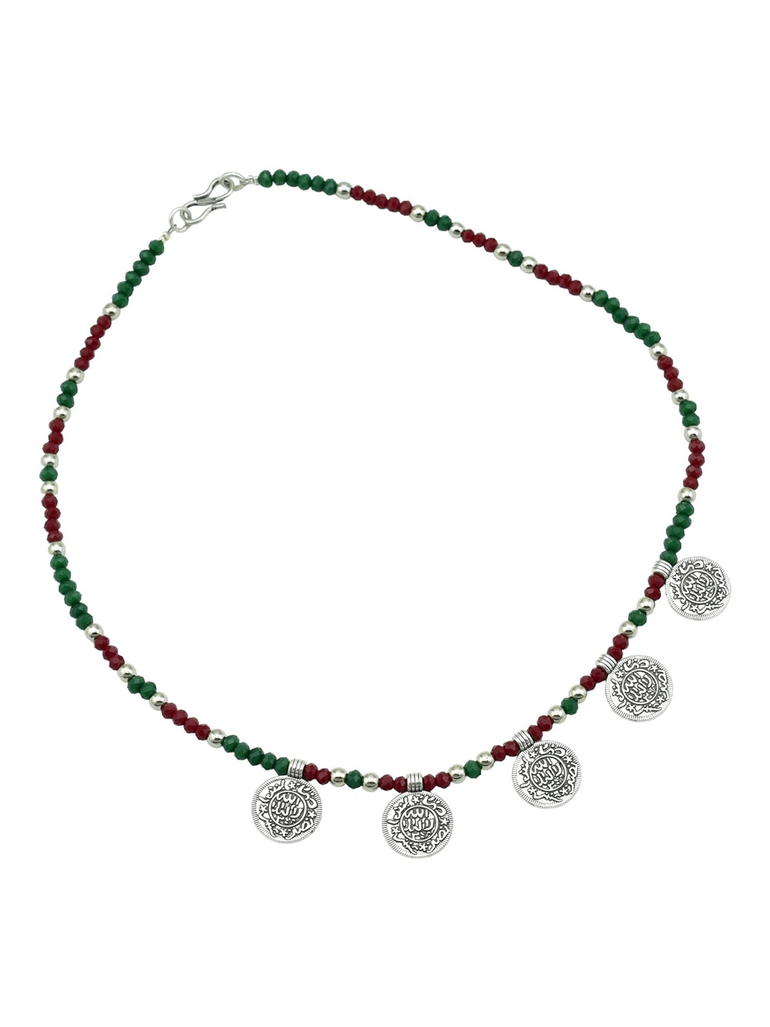 

HIGH TRENDZ Brass Handcrafted Necklace, Silver