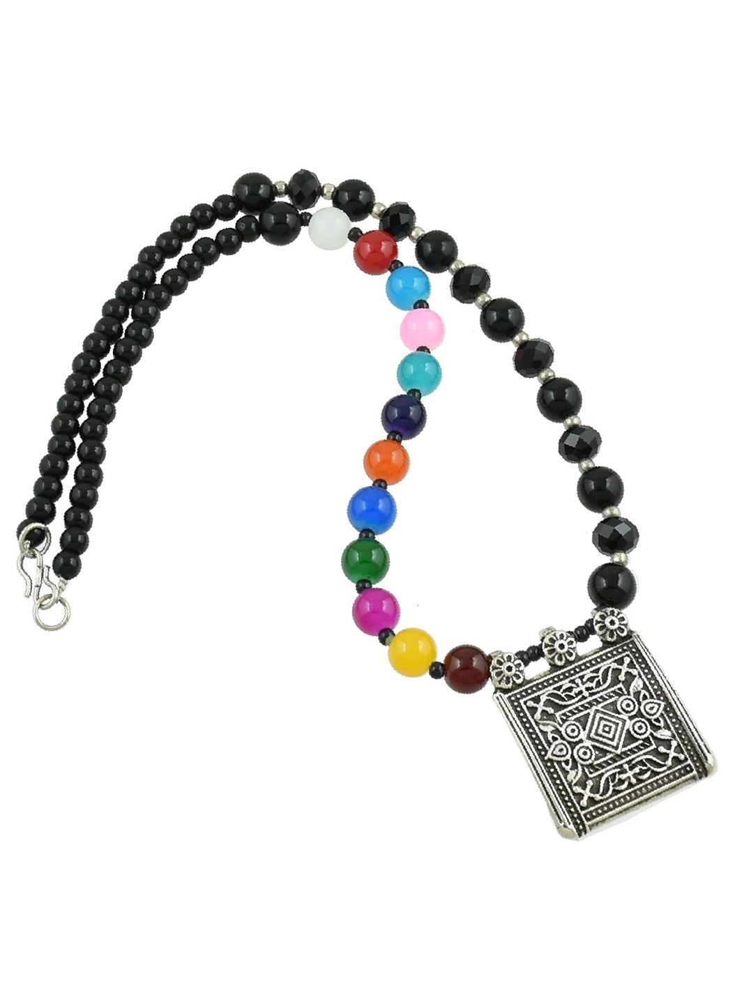 

HIGH TRENDZ Silver-Plated Layered Necklace