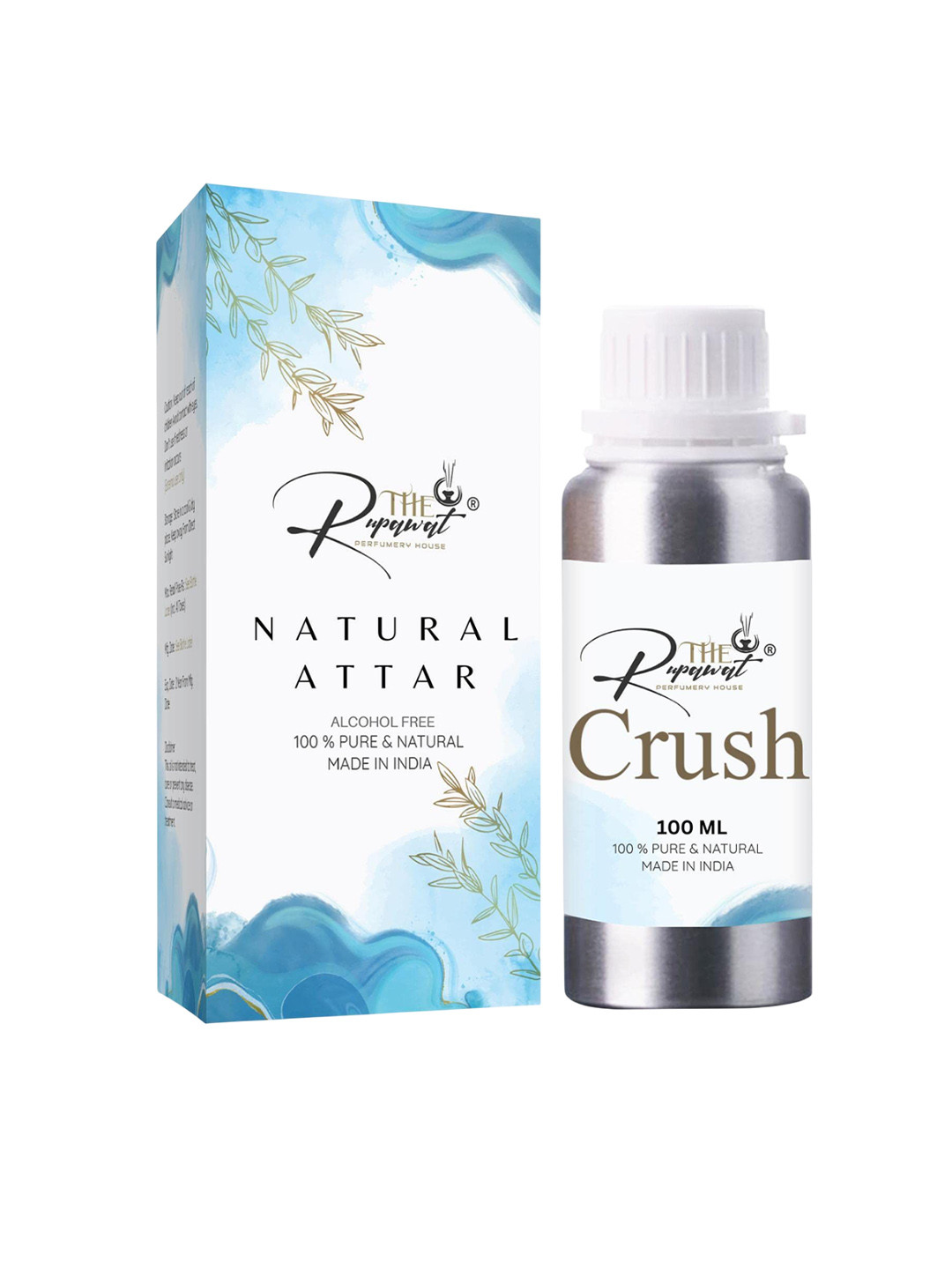 

THE RUPAWAT Perfumery House Crush Natural & Pure Alcohol Free Attar- 100 ml, Transparent