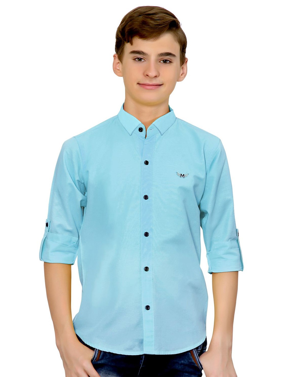

MashUp Boys Classic Opaque Casual Shirt, Blue