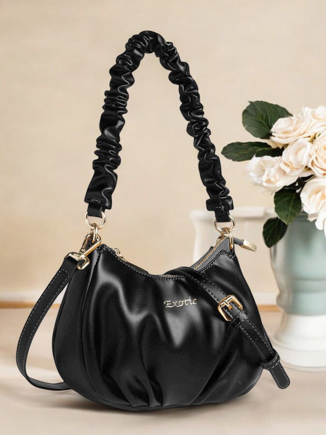 

Exotic Hobo Bag, Black