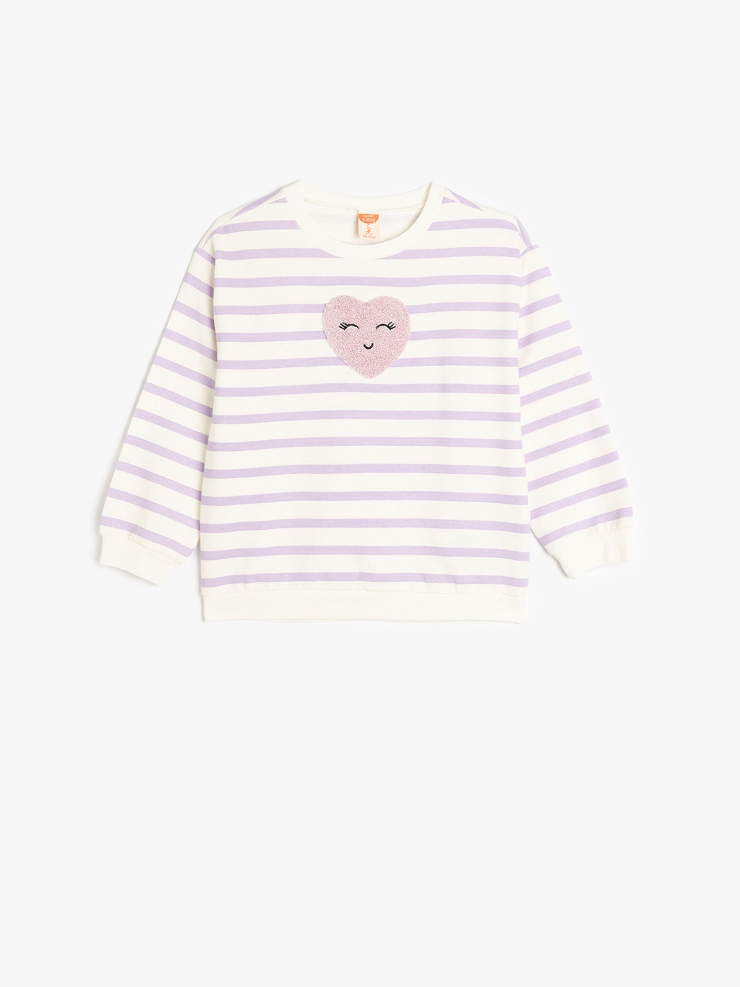 

Koton Girls Striped Sweatshirt, Purple