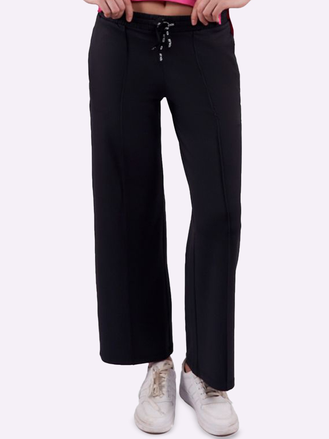 

STRCH Flared-Fit High-Rise Track Pant, Black