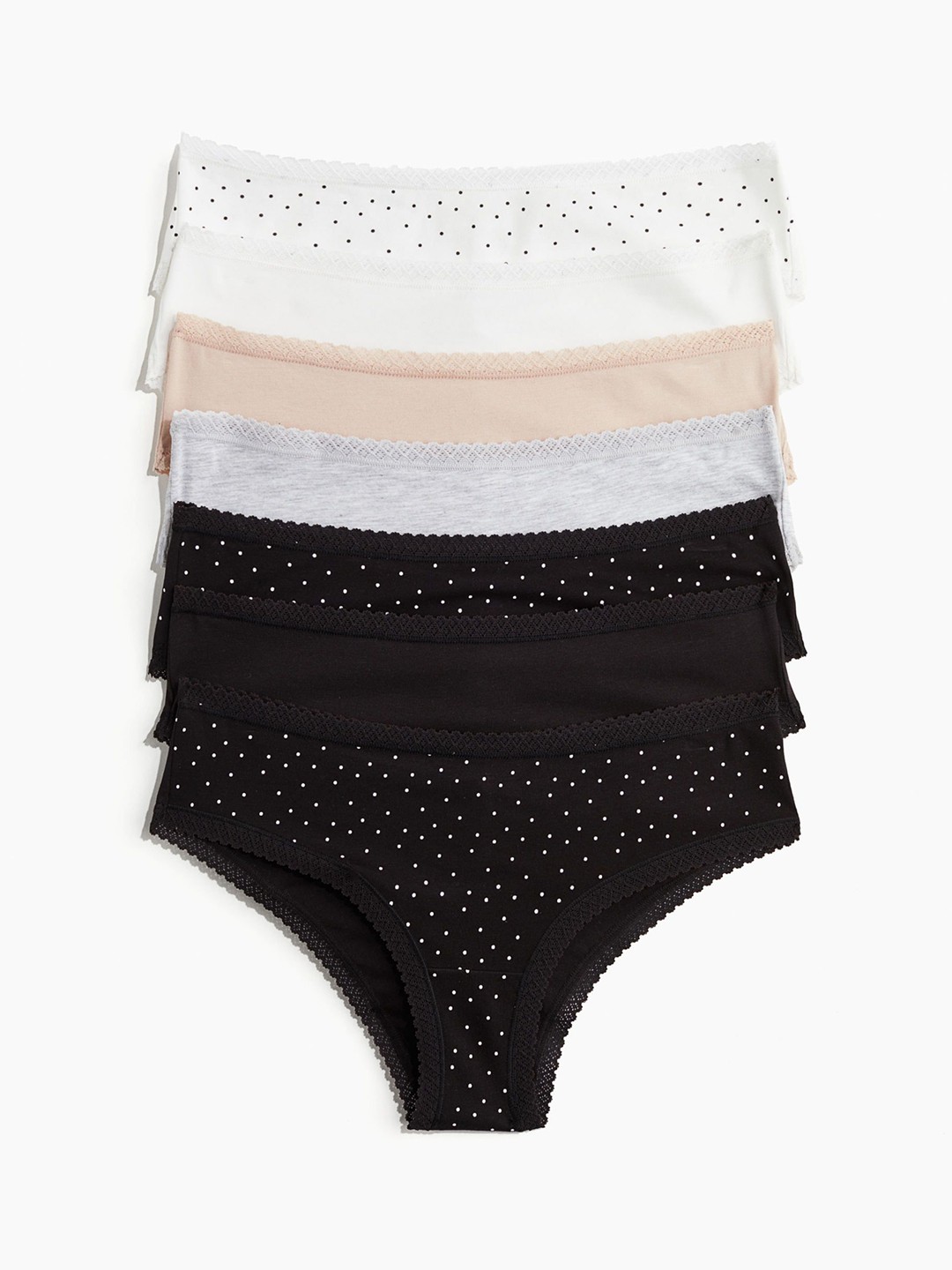 

H&M 7-Pack Hipster Briefs, Black