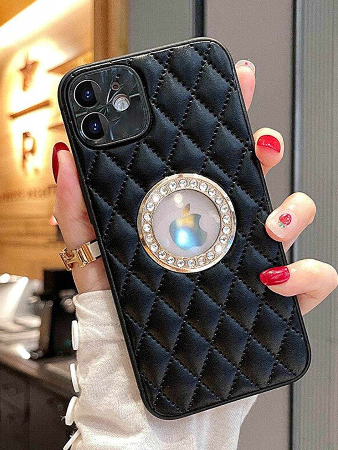 

Luxury Kase Solid Printed iPhone 11 Back Case Mobile Accessories, Black