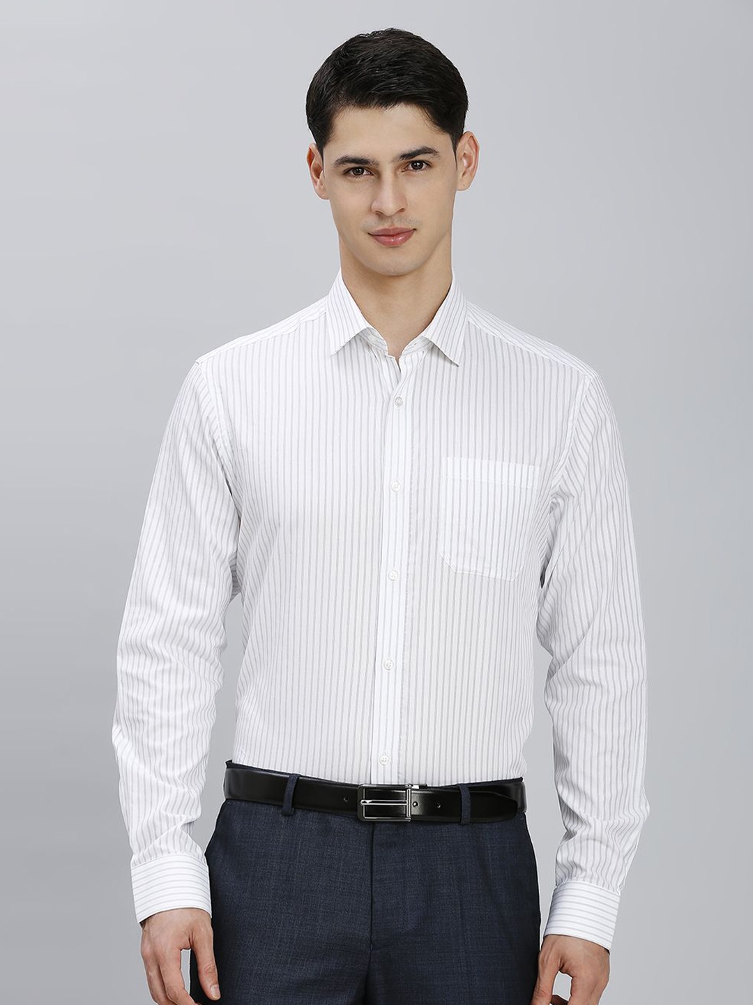 

Reid & Taylor Men Opaque Checked Formal Shirt, White