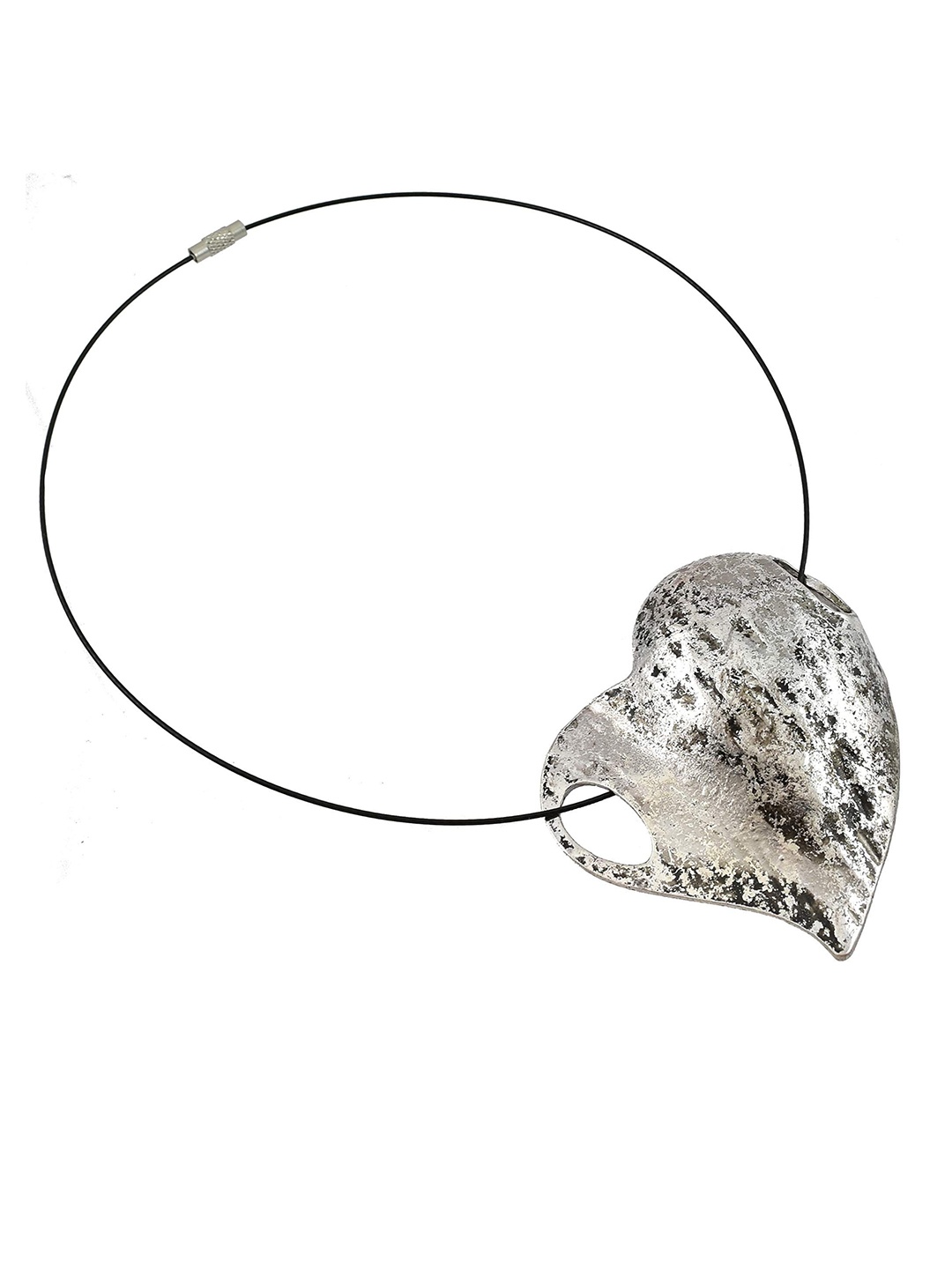 

HIGH TRENDZ Oxidized Tribal Pendant With Chain, Silver