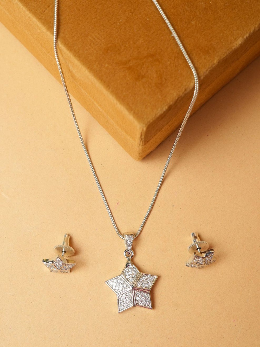 

VIRAASI Gold Plated CZ Stone Studded Jewellery Set