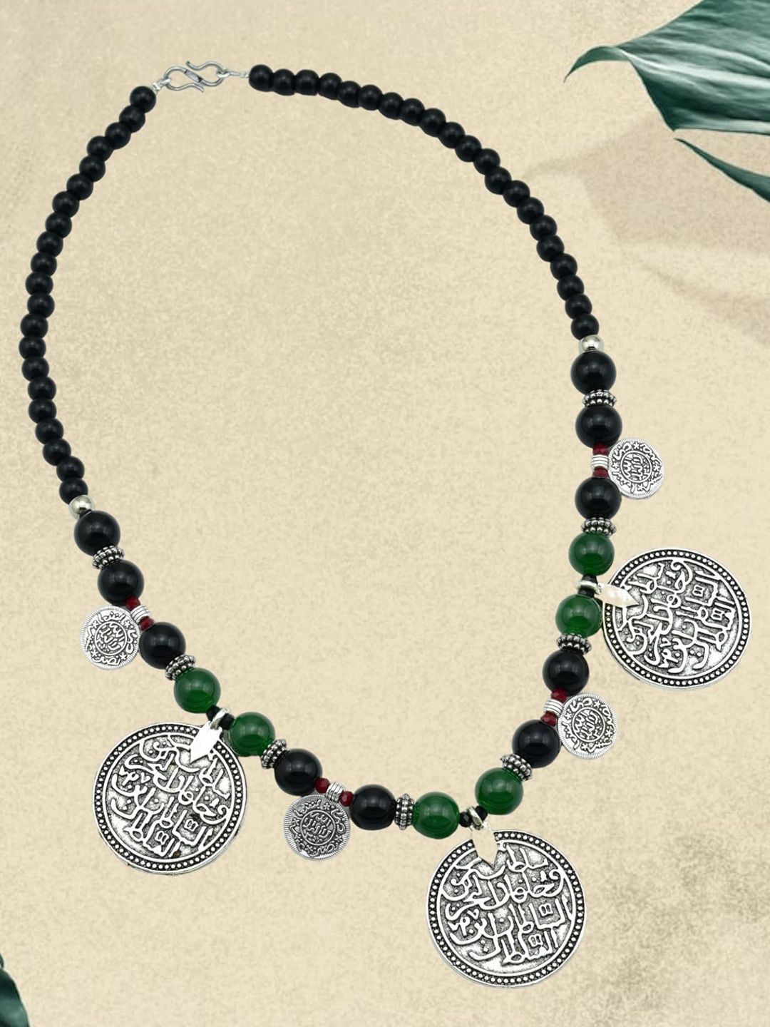 

HIGH TRENDZ Brass Silver-Plated Handcrafted Necklace