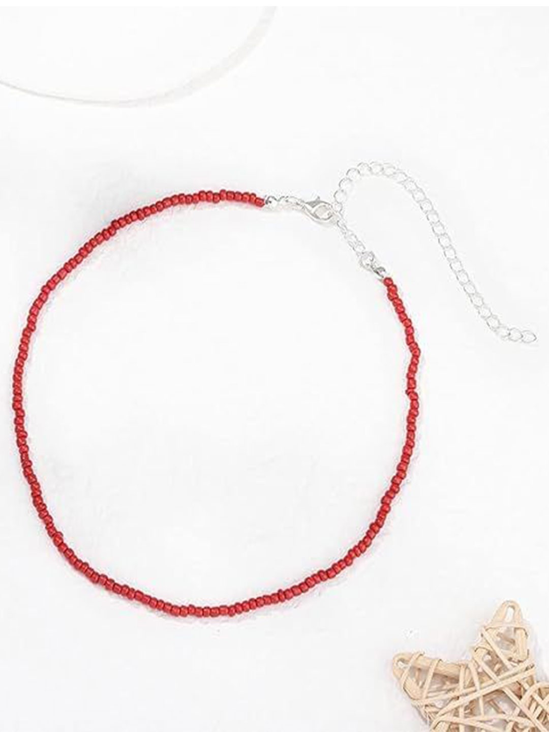 

HIGH TRENDZ Brass Handcrafted Necklace, Maroon