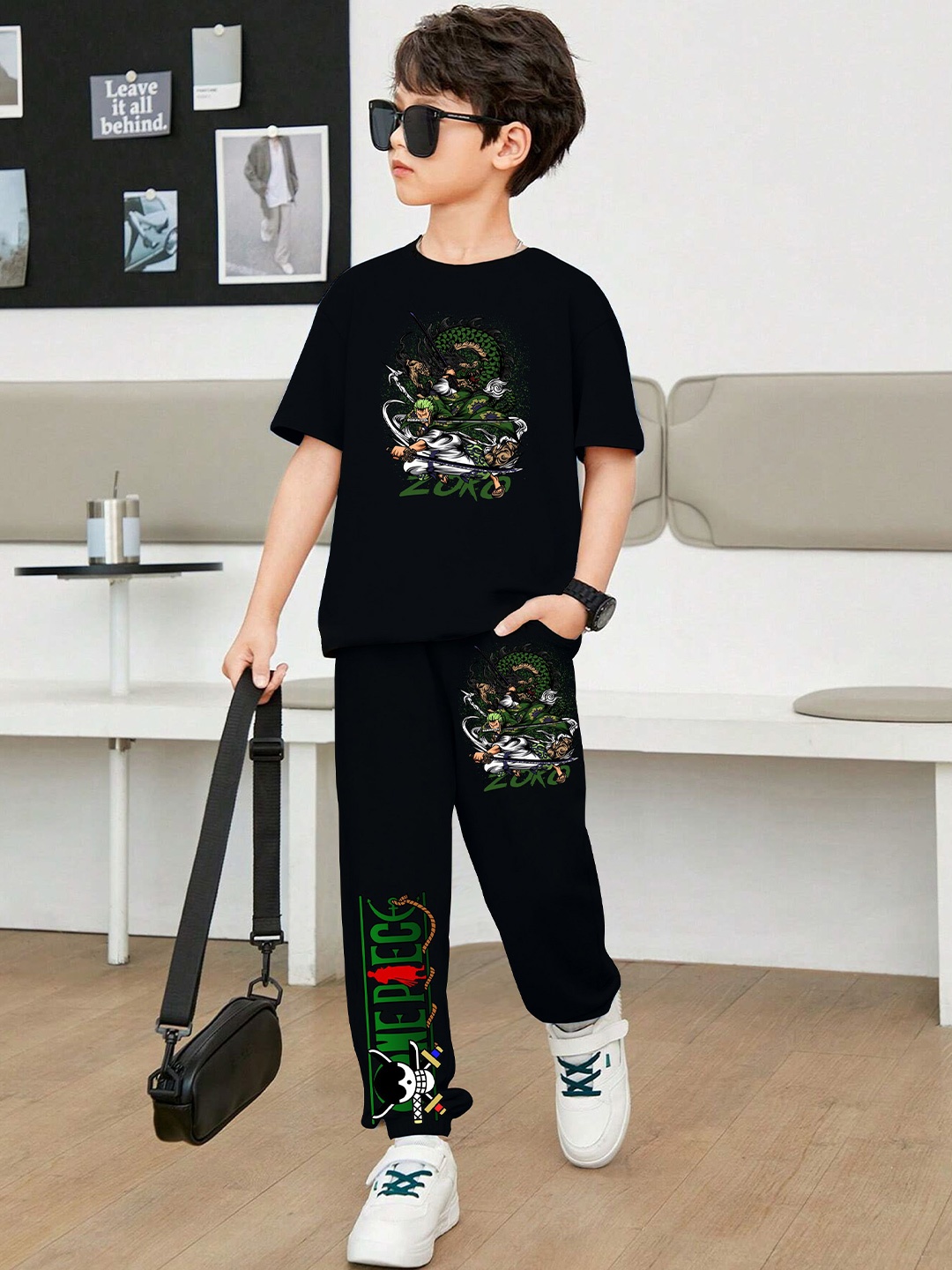 

BAESD Boys Printed T-shirt, Black