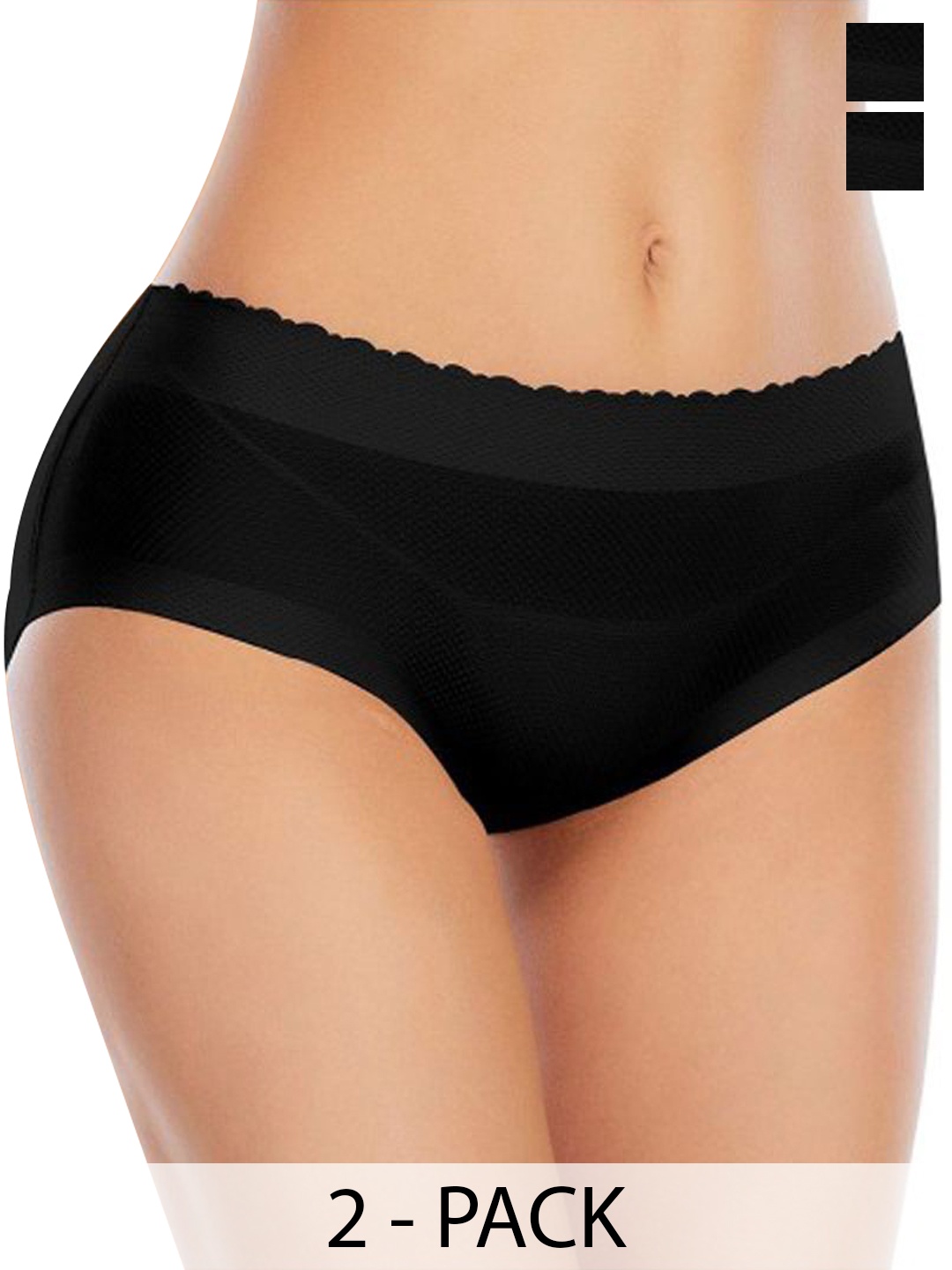 

Softwrap Pack Of 2 Mid Rise Butt Lifter Padded Briefs Softwrap_B_02_Black_02
