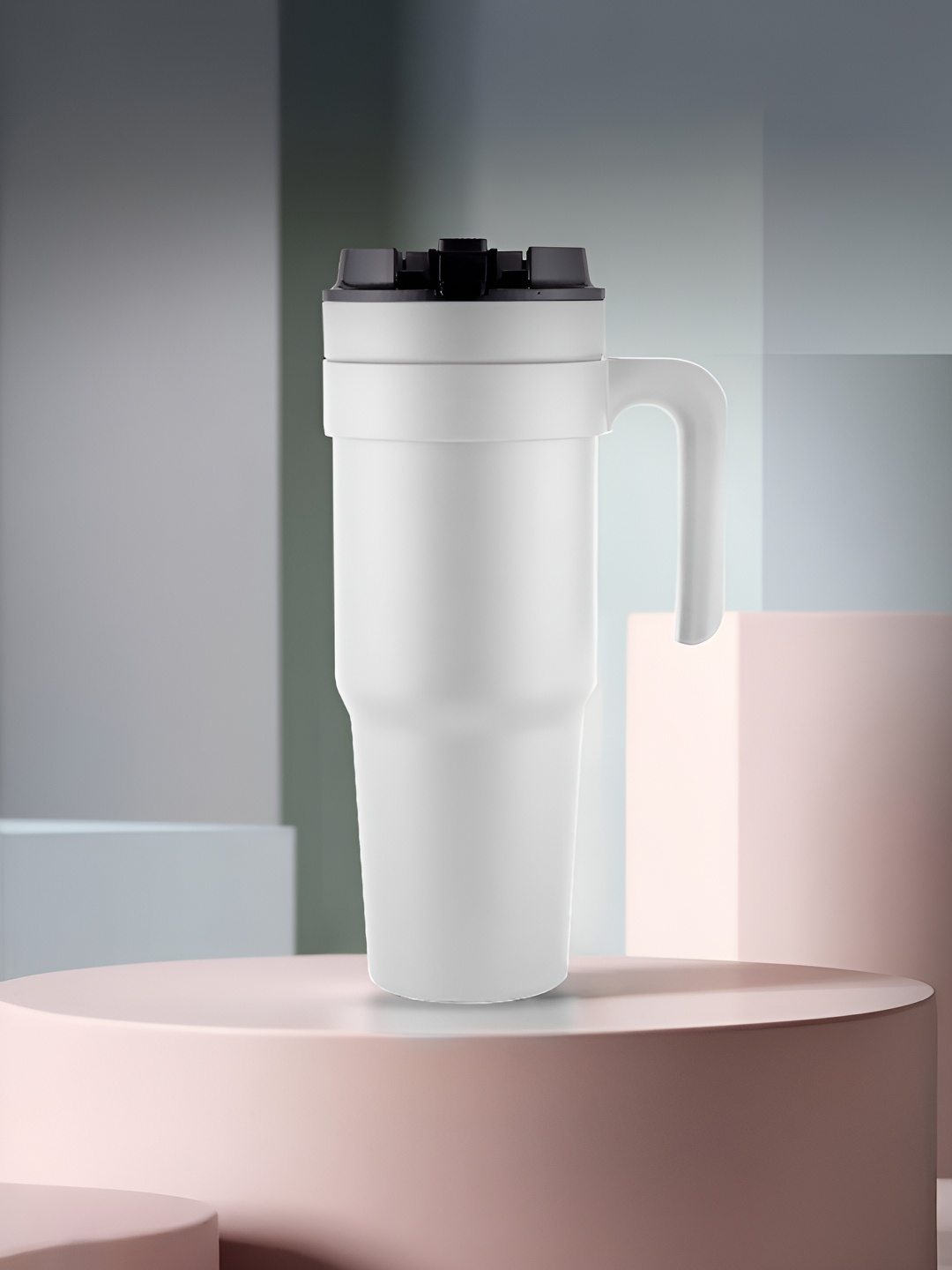 

OKNO White & Black Stainless Steel Water Bottle 1.2L