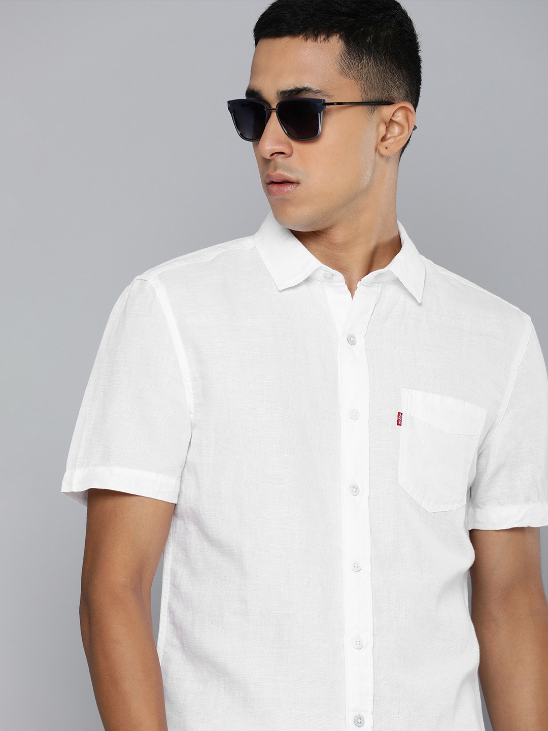 

Levis Slim Fit Linen-Cotton Casual Shirt, White