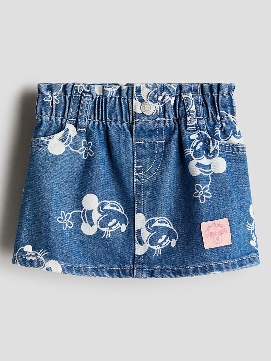 

H&M Girls Printed Denim Skirt, Blue