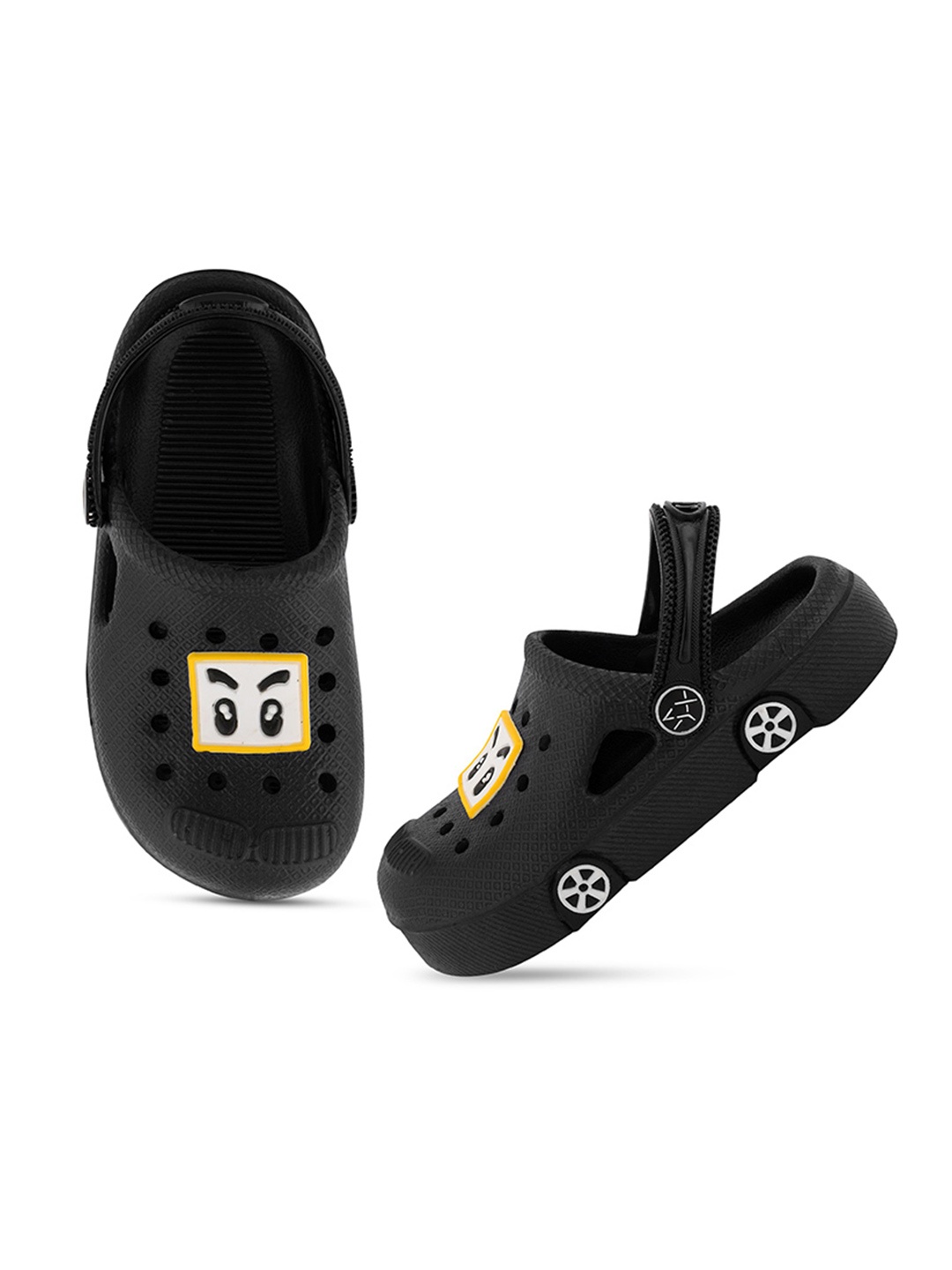

Smartots Kids Self Design Clogs Flip Flops, Black
