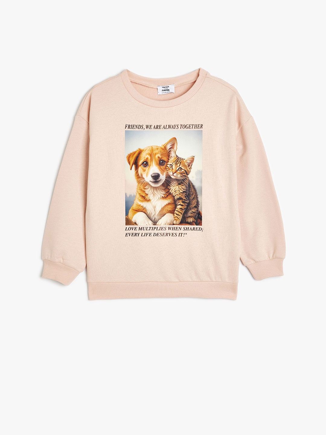 

Koton Girls Printed Sweatshirt, Pink