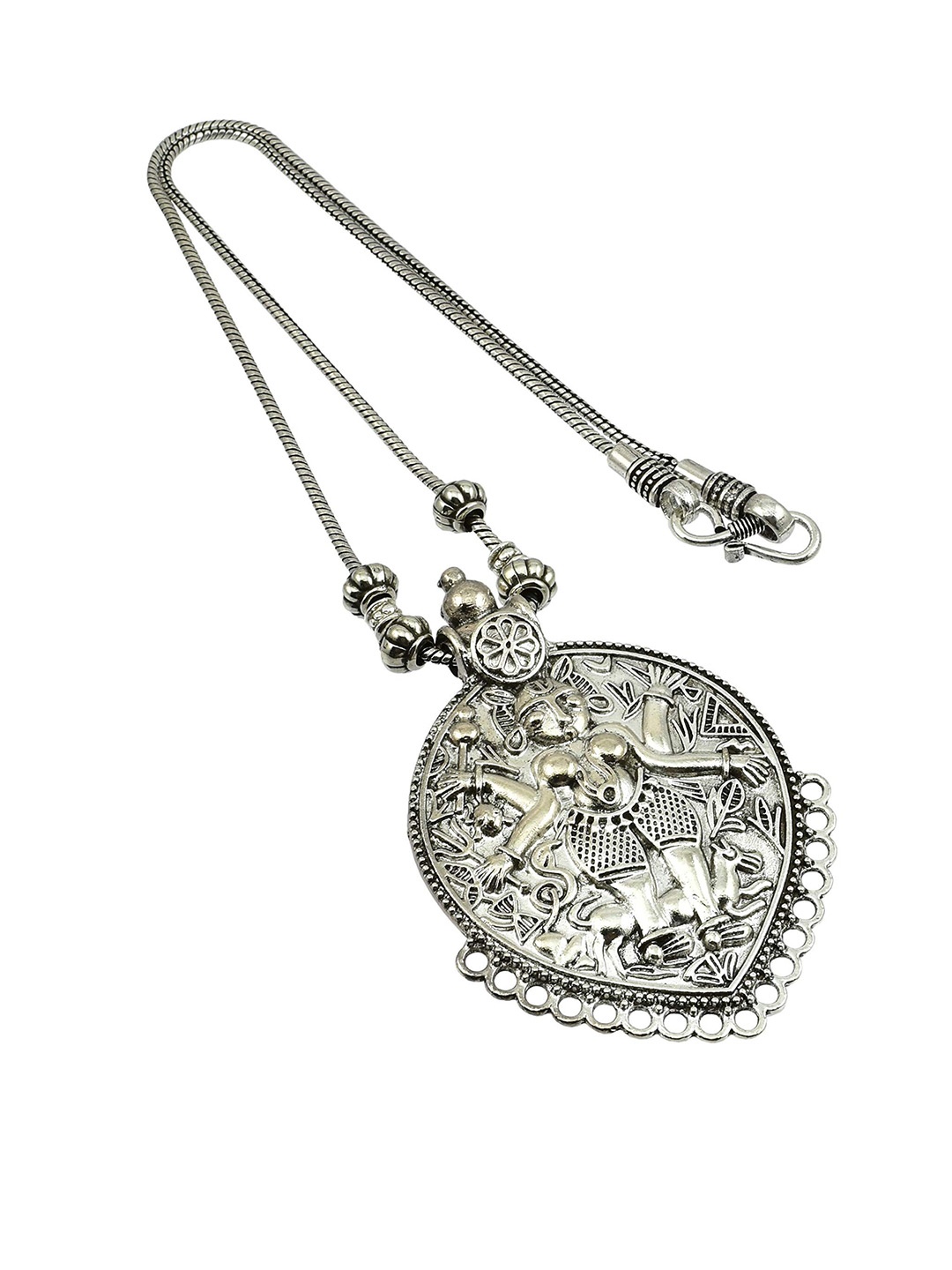 

HIGH TRENDZ German Silver Silver-Plated Handcrafted Necklace